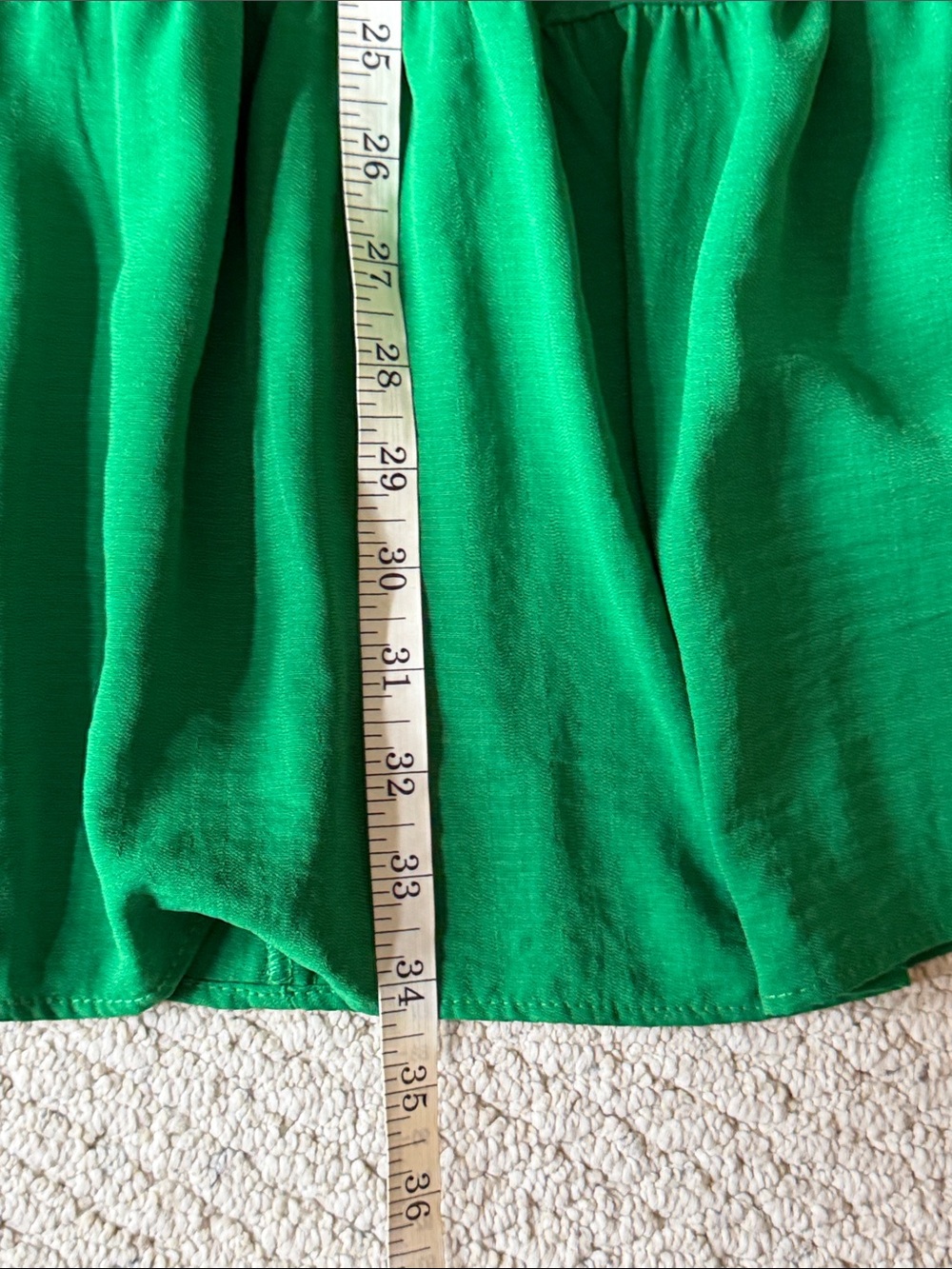 CeCe Summer Lush Green Tiered Ruffle-Neck Cap Sleeve Midi Dress - Picture 9 of 10